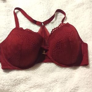 Auden Maroon front clasp bra